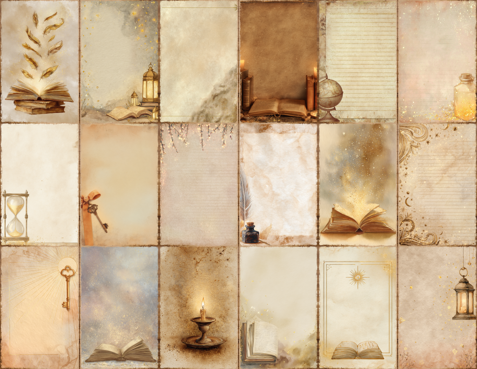 Magical Library Journal Pages