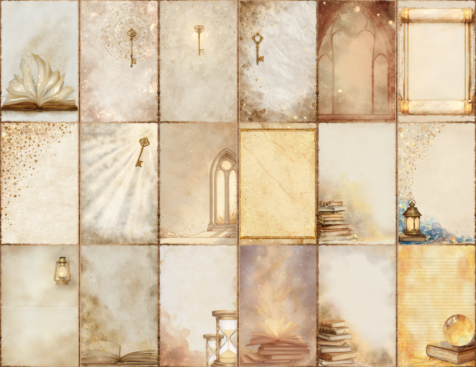 Magical Library Journal Pages