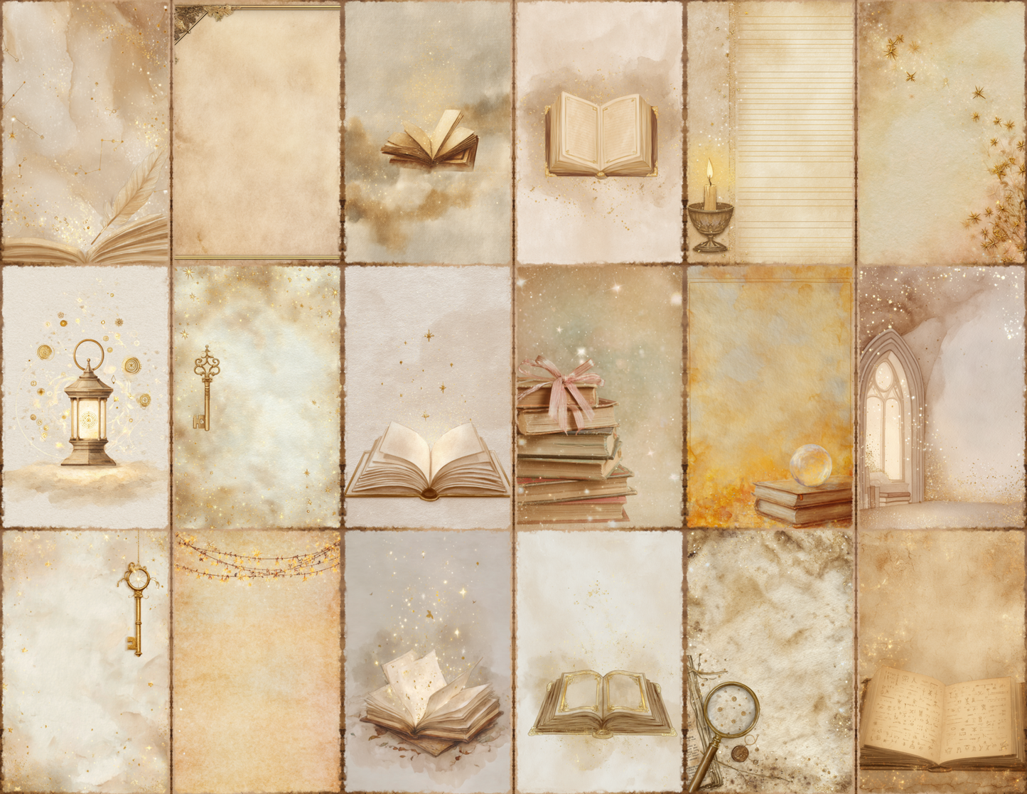 Magical Library Journal Pages