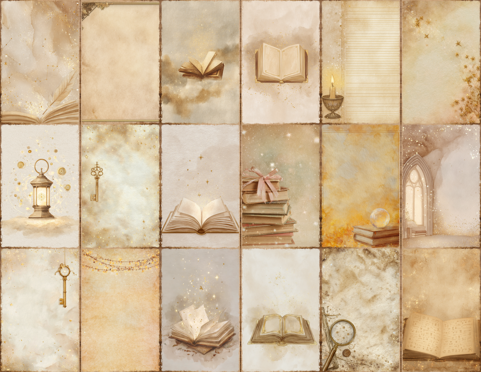 Magical Library Journal Pages