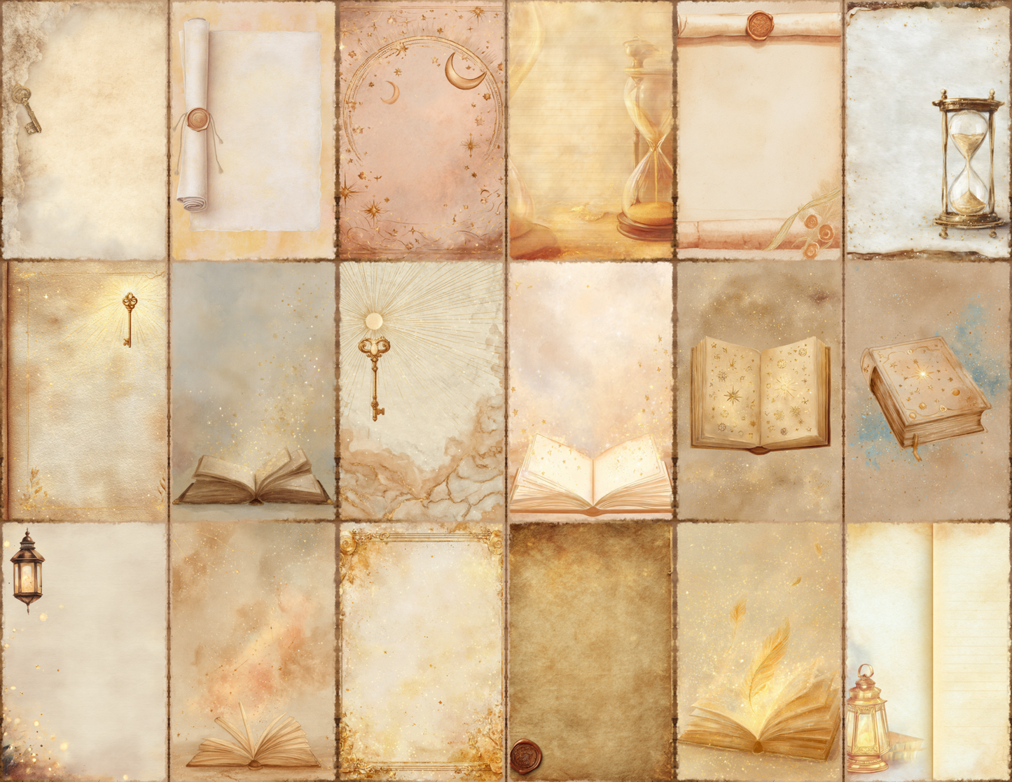 Magical Library Journal Pages