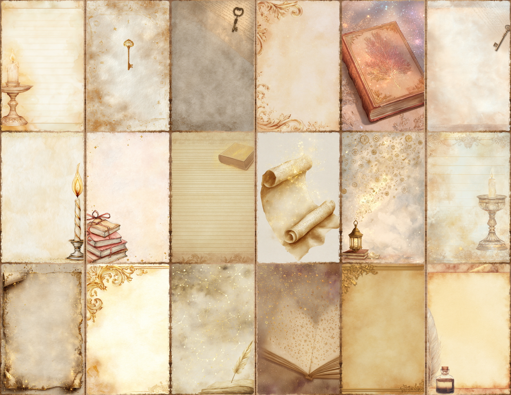 Magical Library Journal Pages