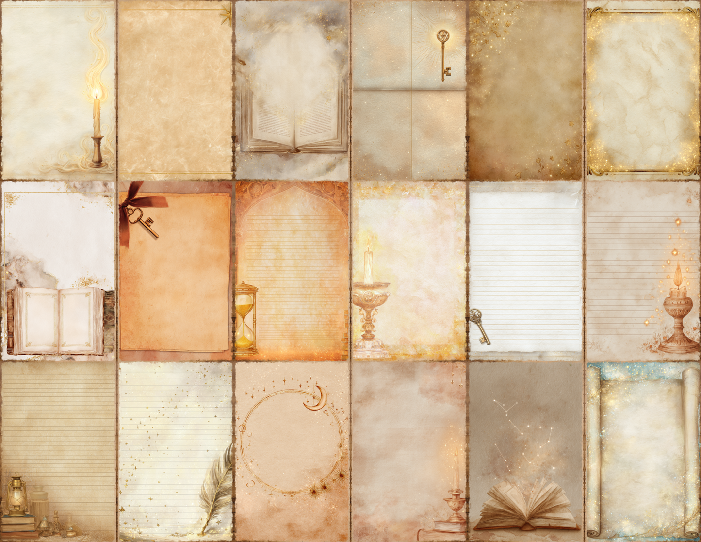 Magical Library Journal Pages