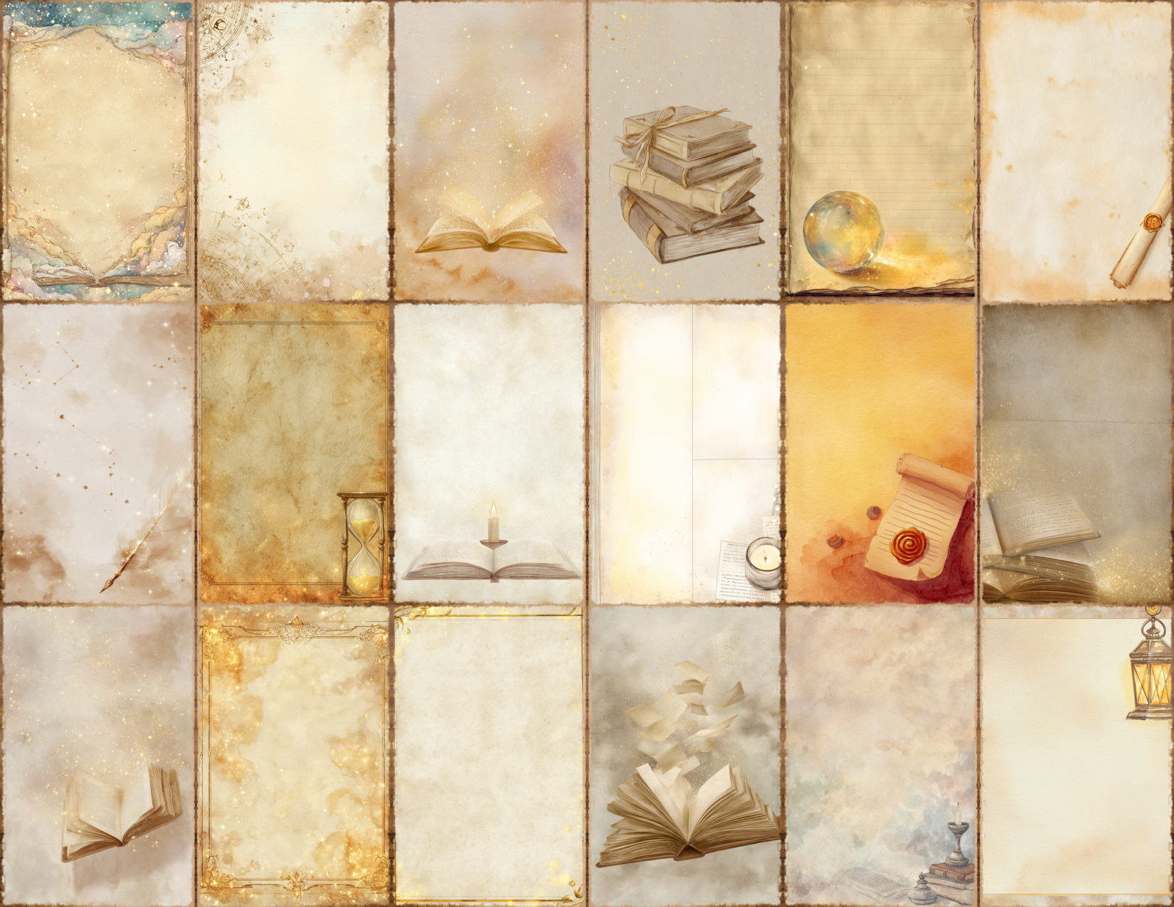 Magical Library Journal Pages