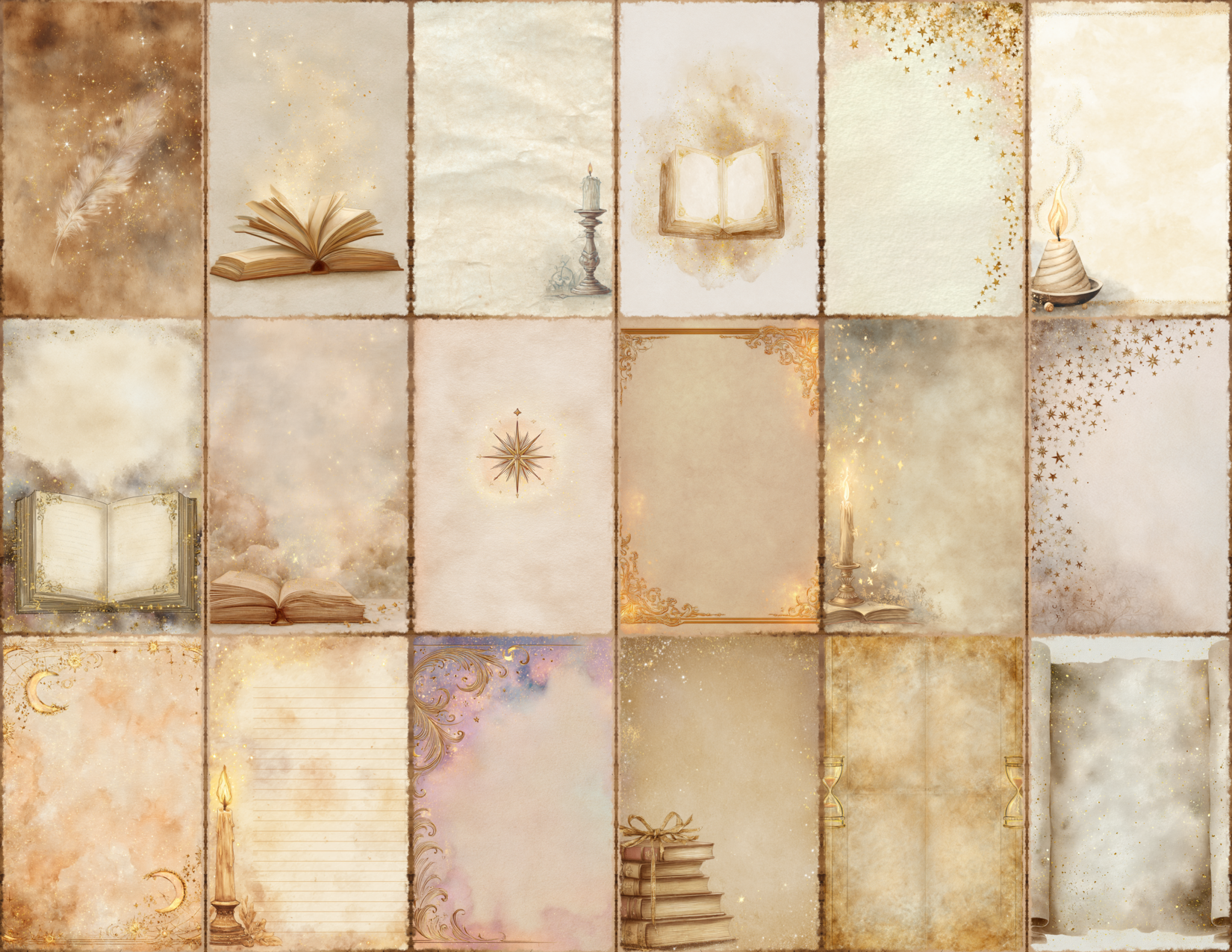 Magical Library Journal Pages