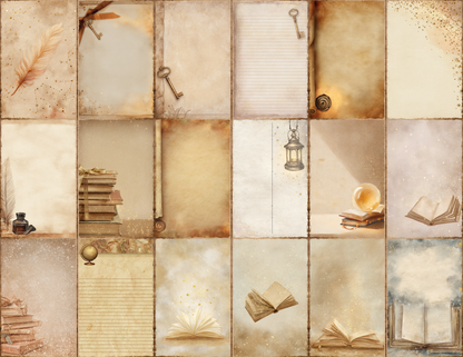 Magical Library Journal Pages