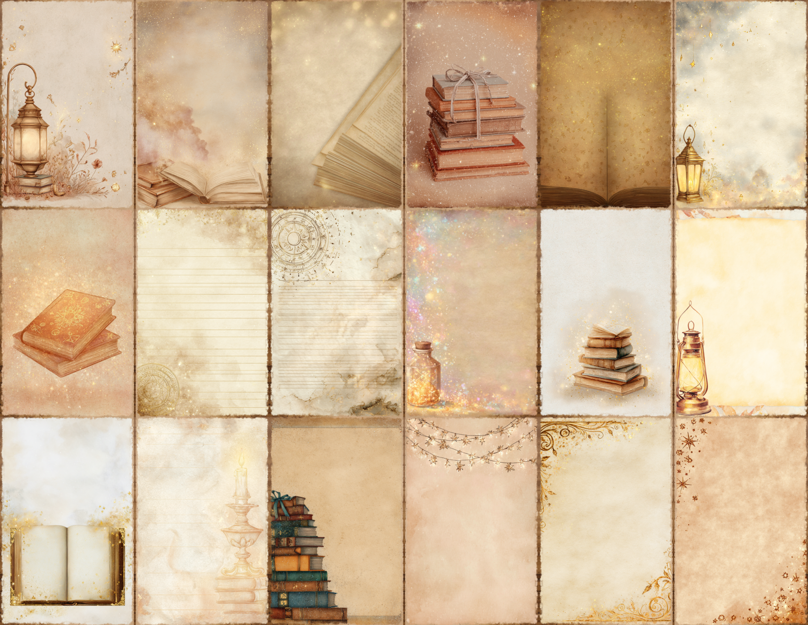 Magical Library Journal Pages