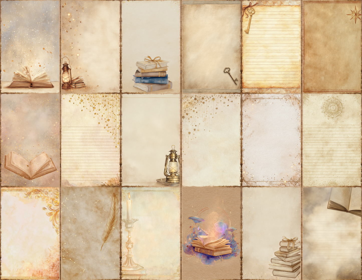 Magical Library Journal Pages