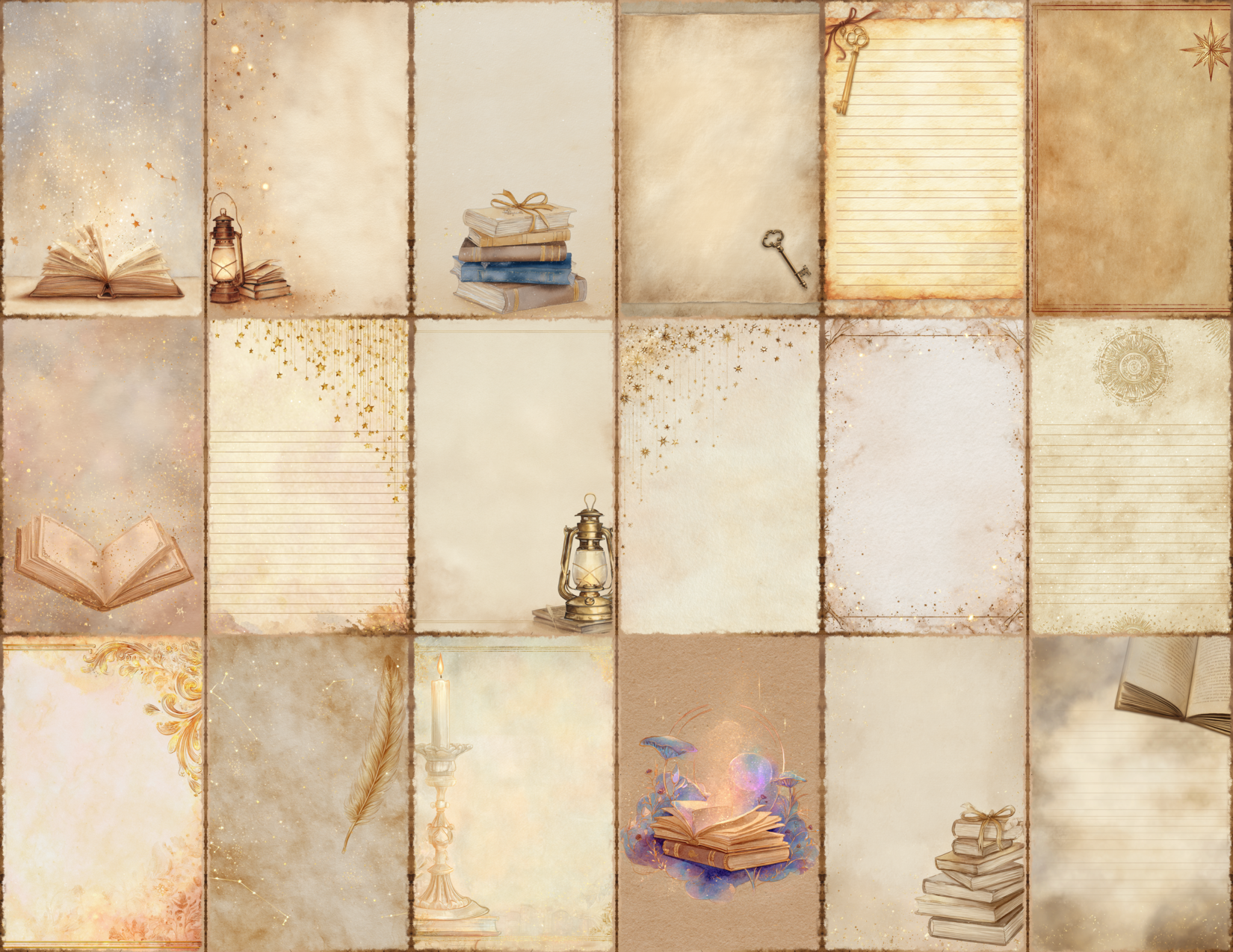 Magical Library Journal Pages