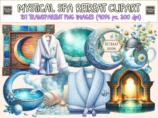 Mystical Spa Retreat Clipart