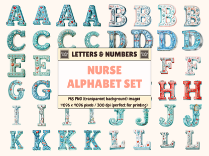 Nurse Alphabet & Numbers