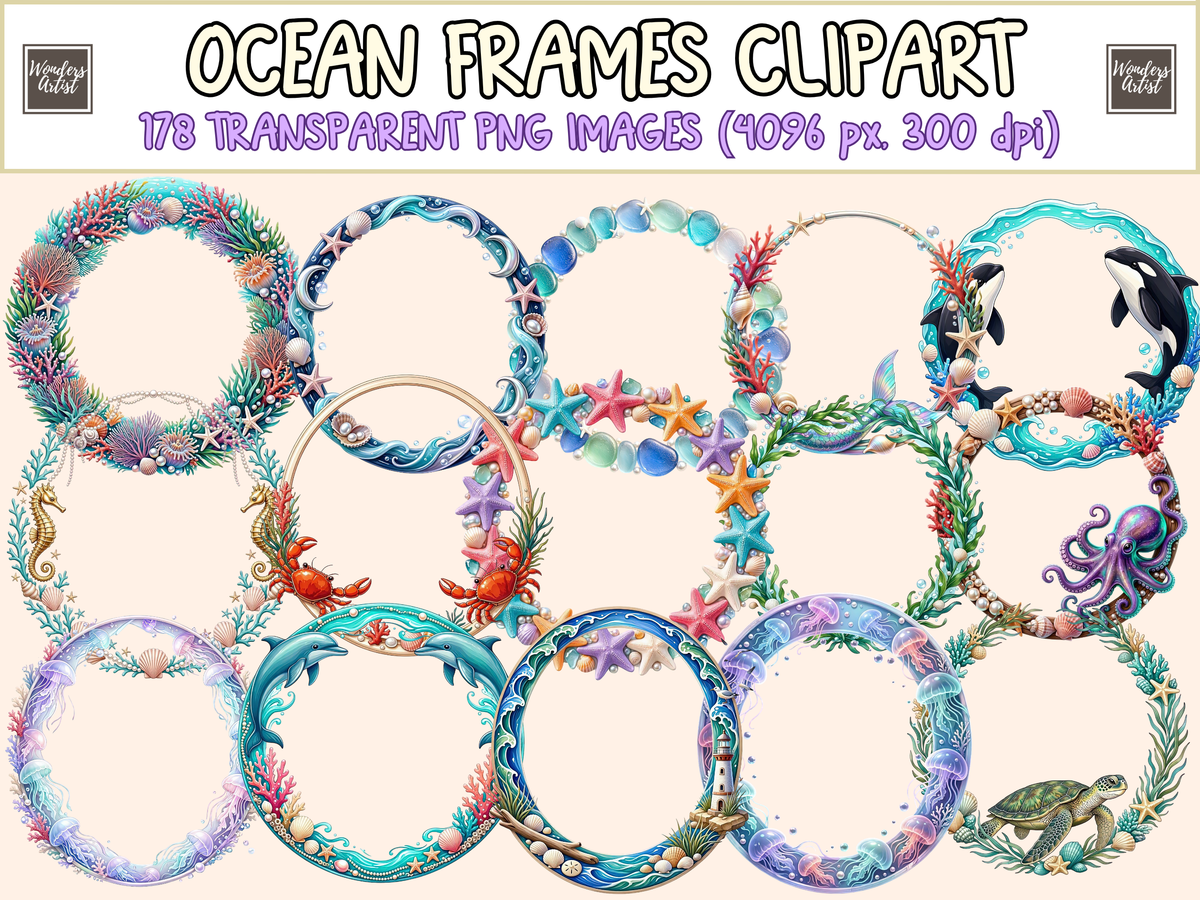Ocean Frames Clipart