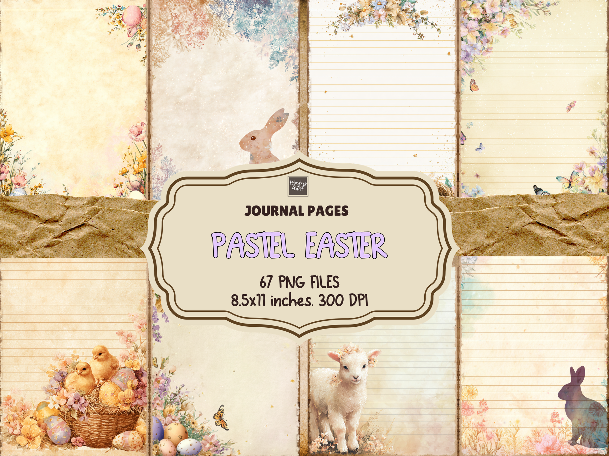 Pastel Easter Journal Pages