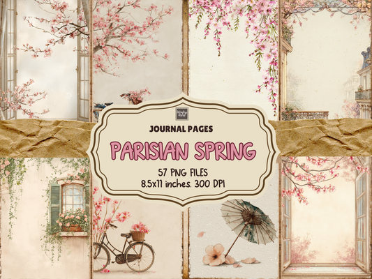 Parisian Spring Journal Pages