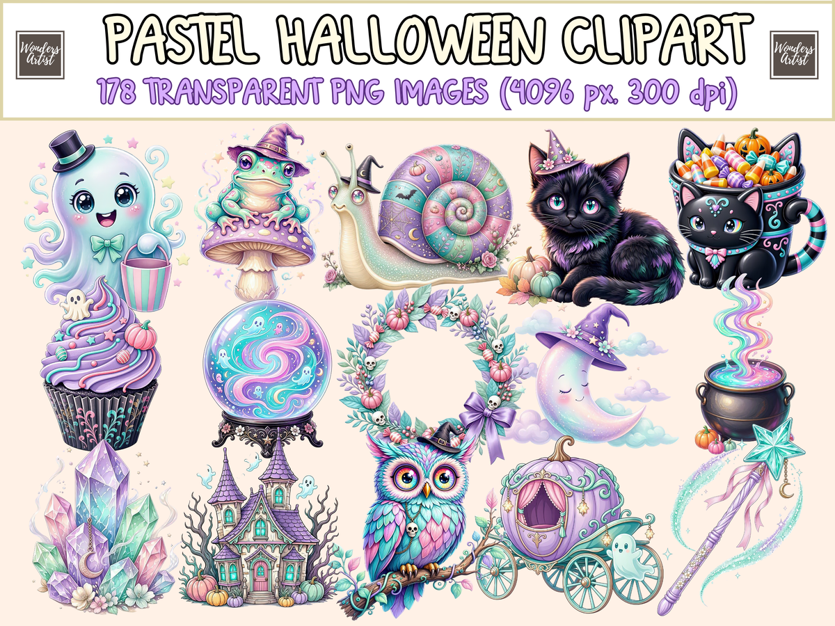Pastel Halloween Clipart