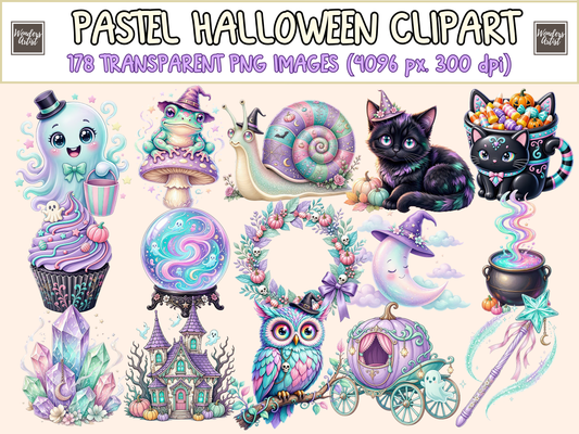 Pastel Halloween Clipart