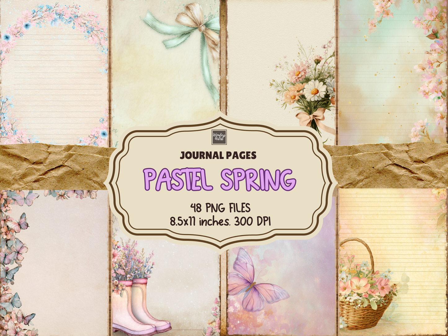 Pastel Spring Journal Pages