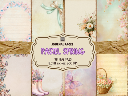 Pastel Spring Journal Pages