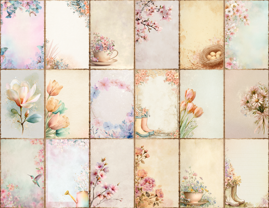 Pastel Spring Journal Pages