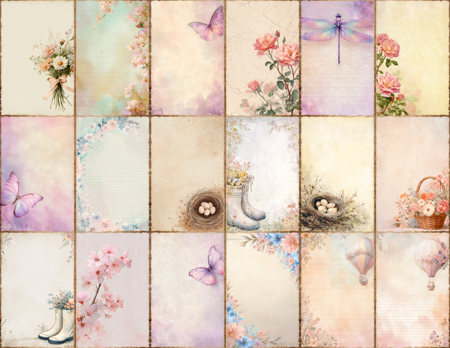 Pastel Spring Journal Pages