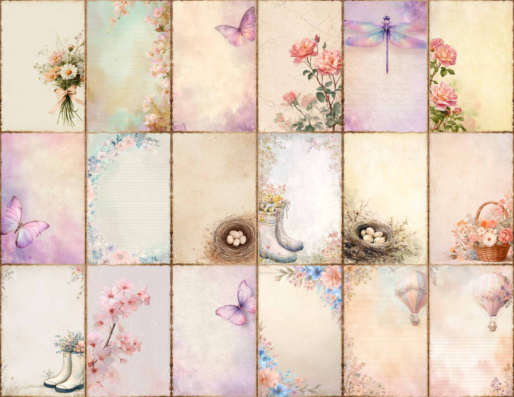 Pastel Spring Journal Pages