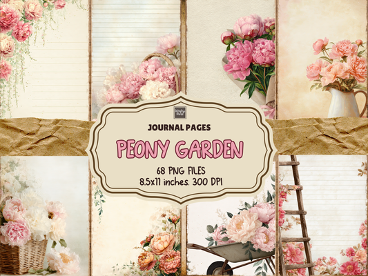 Peony Garden Journal Pages