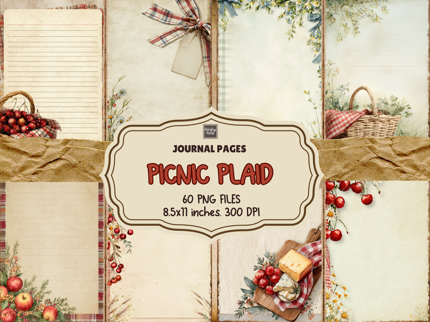 Picnic Plaid Journal Pages