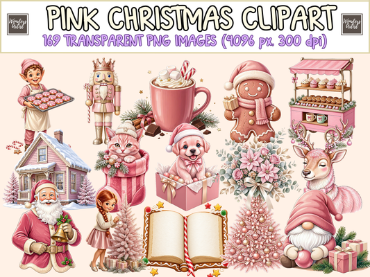 Pink Christmas Clipart
