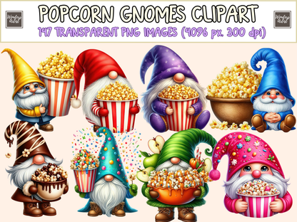Popcorn Gnomes Clipart