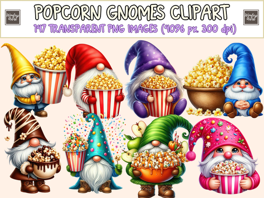 Popcorn Gnomes Clipart