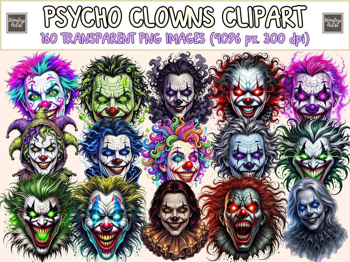 Psycho Clowns Clipart