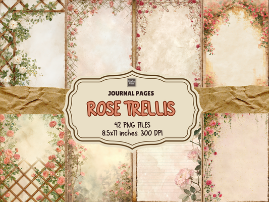 Rose Trellis Journal Pages