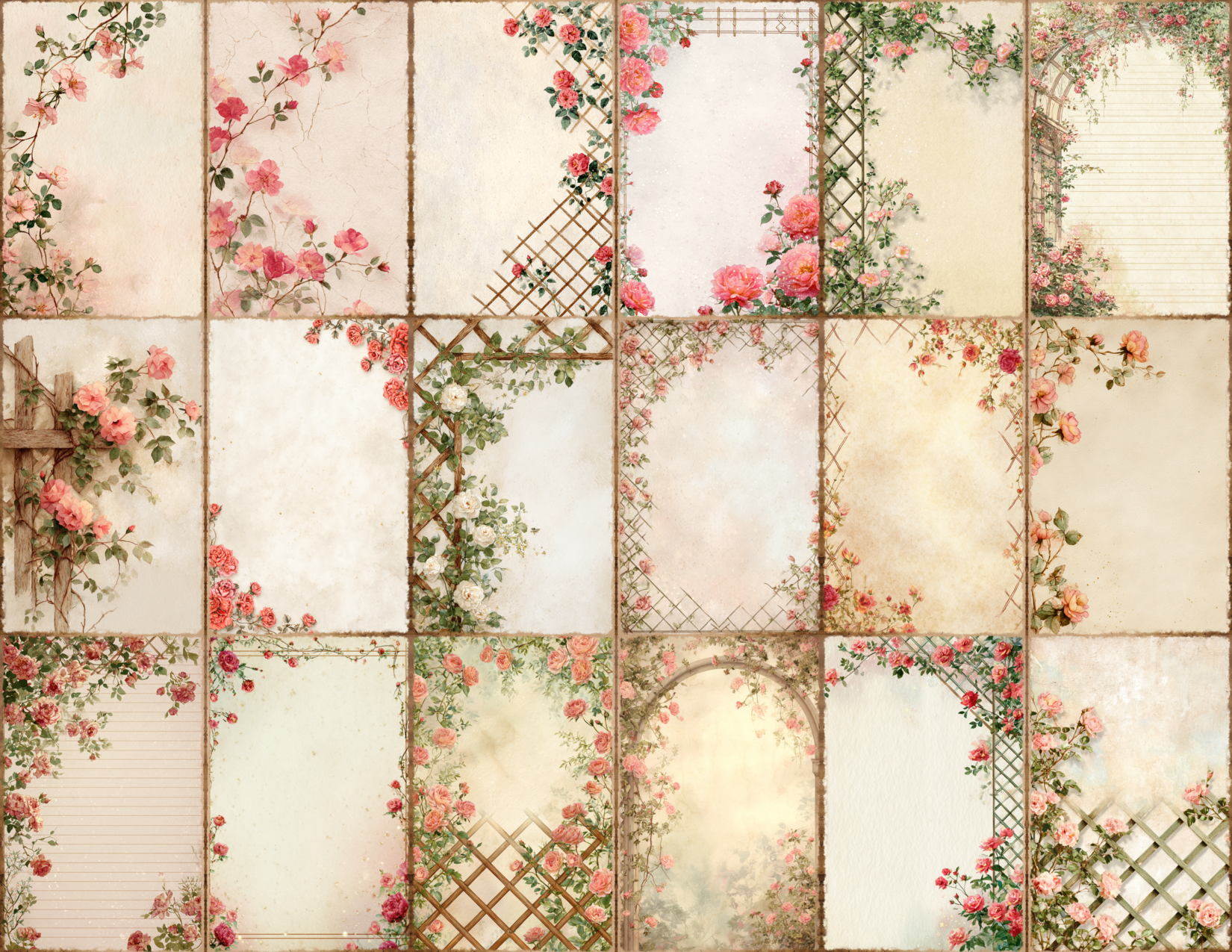 Rose Trellis Journal Pages
