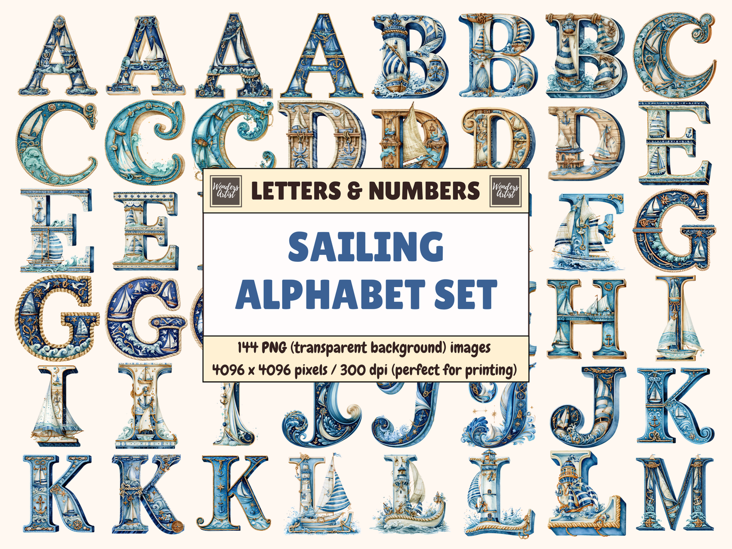 Sailing Alphabet & Numbers