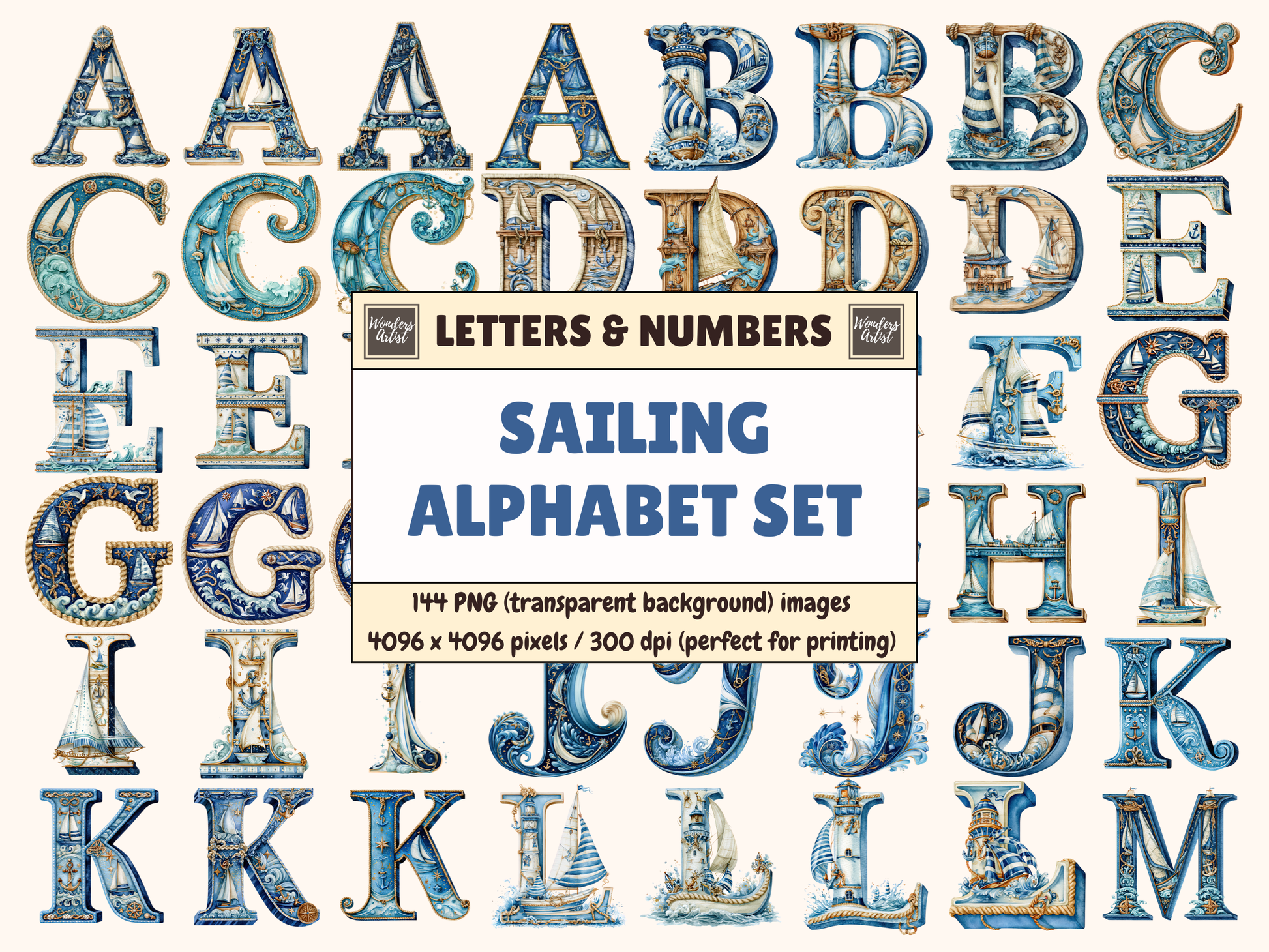 Sailing Alphabet & Numbers