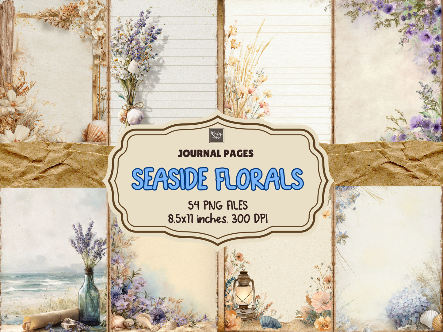 Seaside Florals Journal Pages