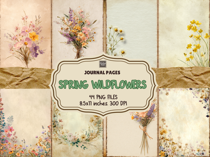 Spring Wildflowers Journal Pages