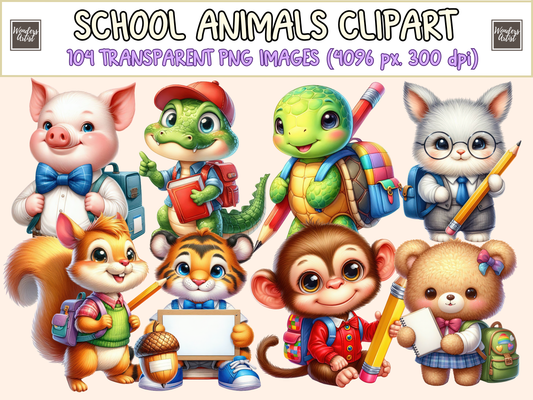 School Animals Clipart