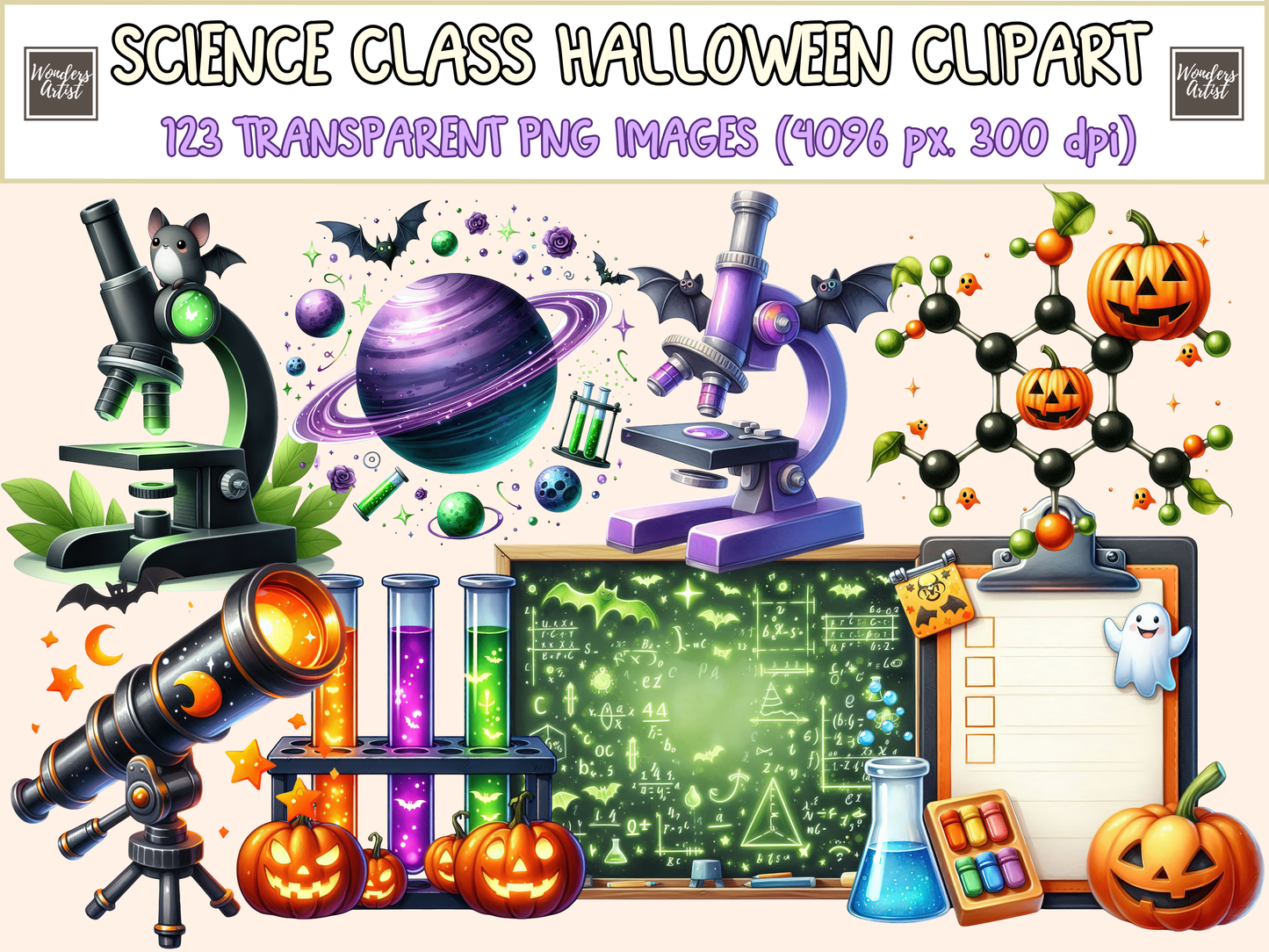Science Class Halloween Clipart