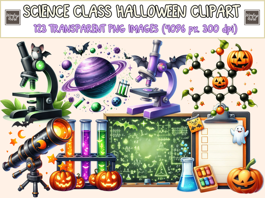 Science Class Halloween Clipart