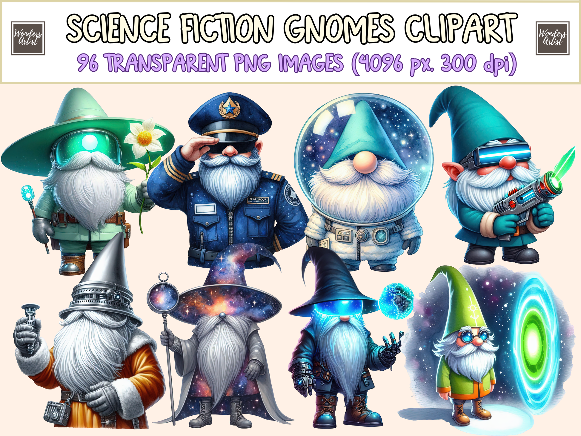 Science Fiction Gnomes Clipart