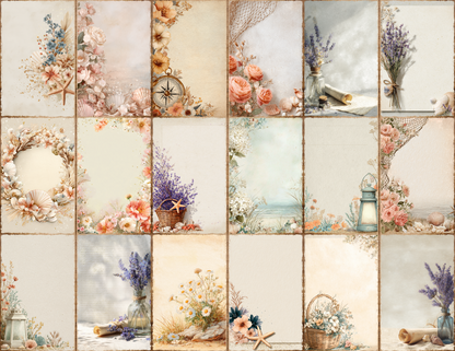 Seaside Florals Journal Pages
