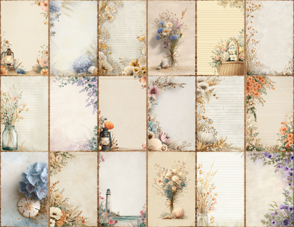 Seaside Florals Journal Pages