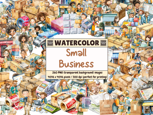 Small Business Watercolor Clipart