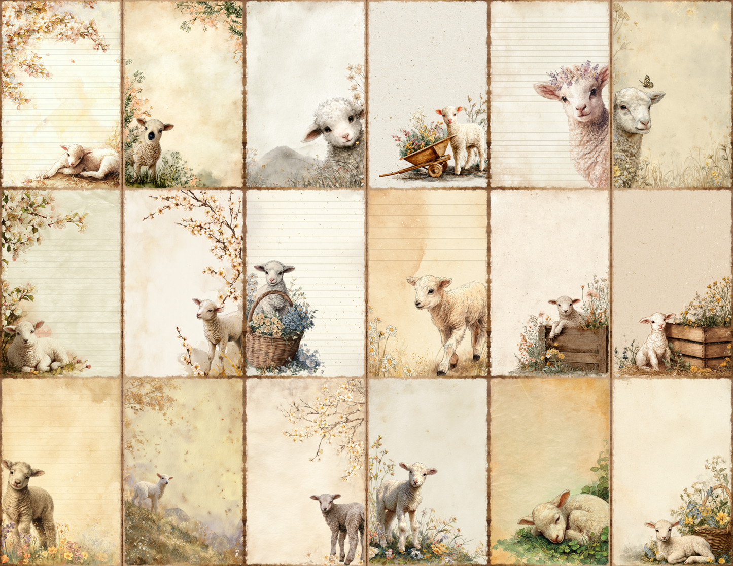 Spring Lambs Journal Pages