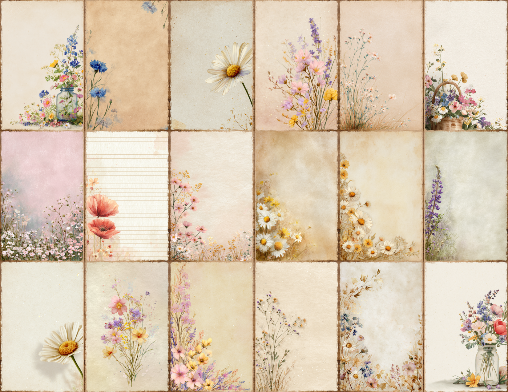 Spring Wildflowers Journal Pages