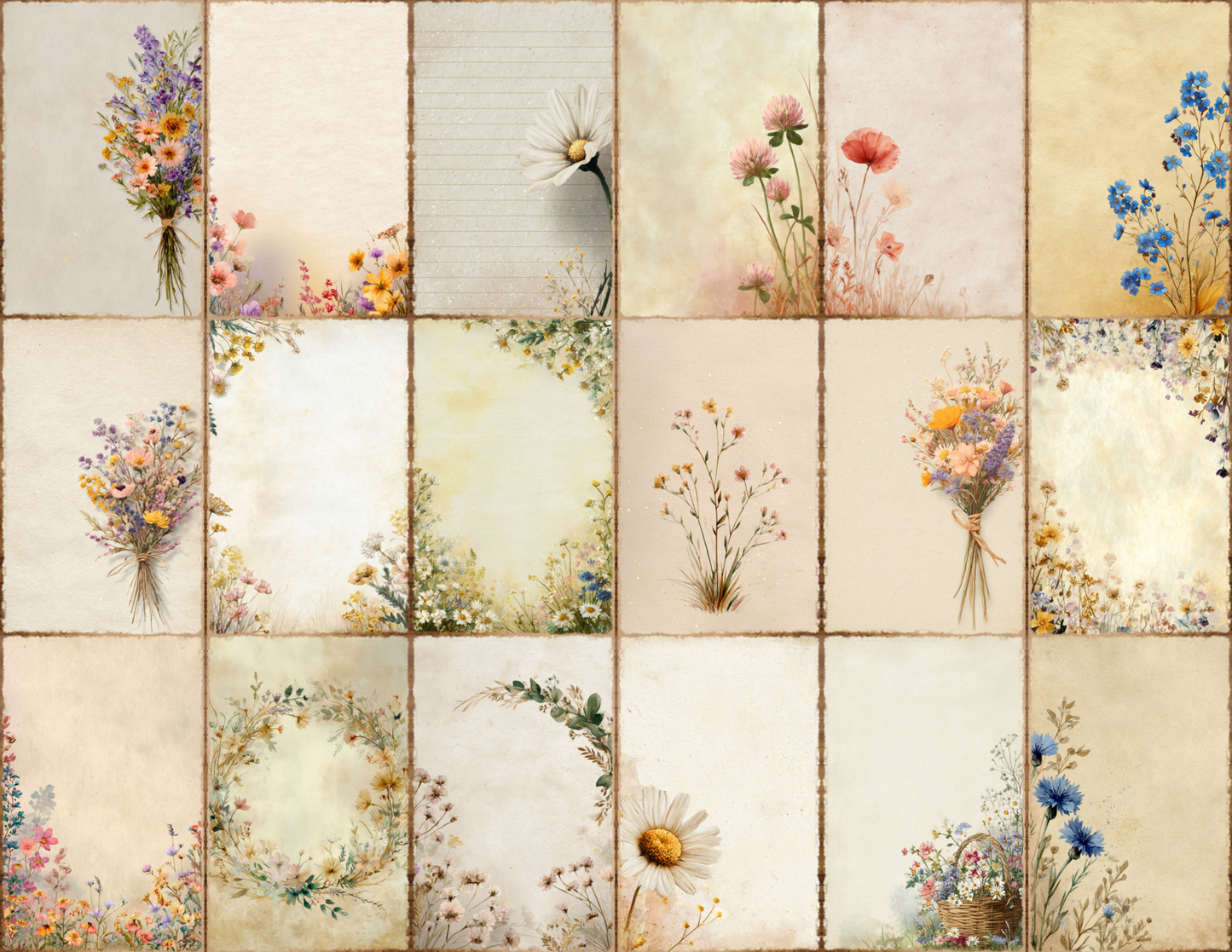 Spring Wildflowers Journal Pages