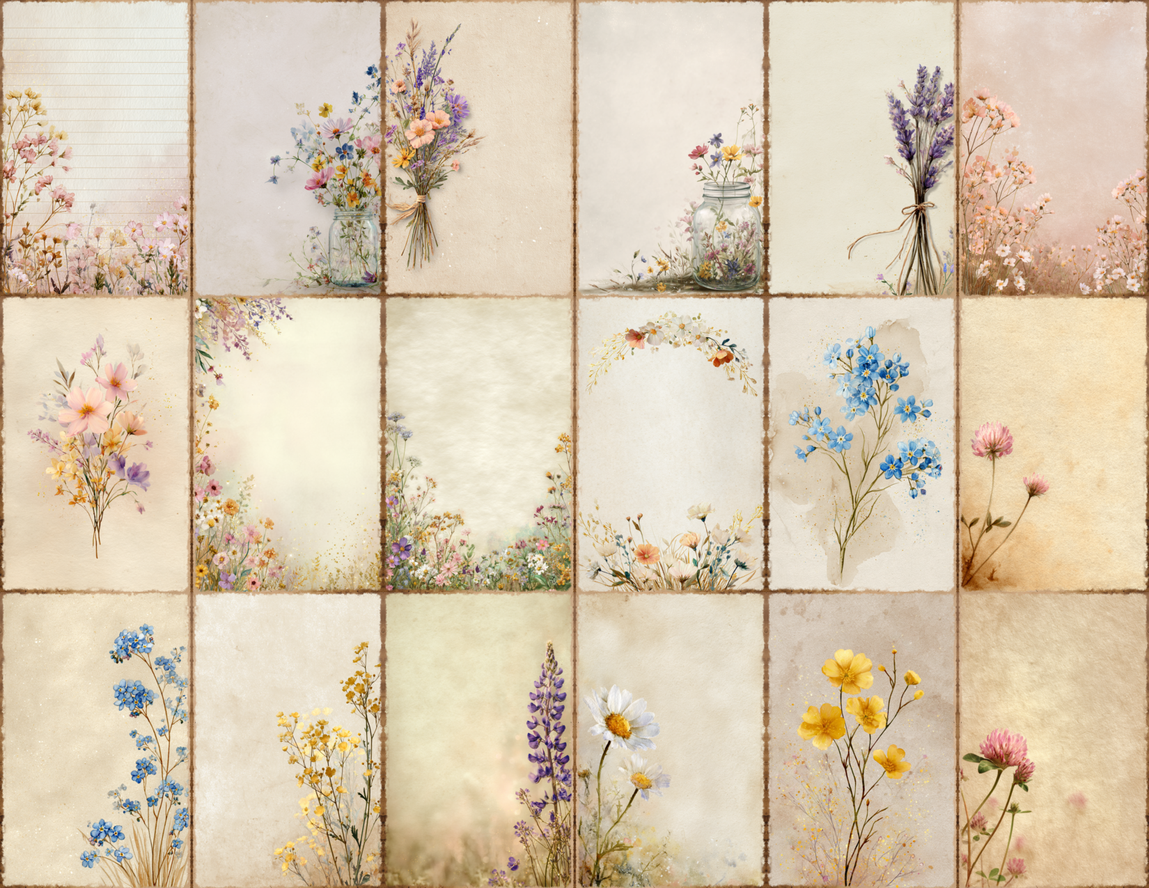 Spring Wildflowers Journal Pages