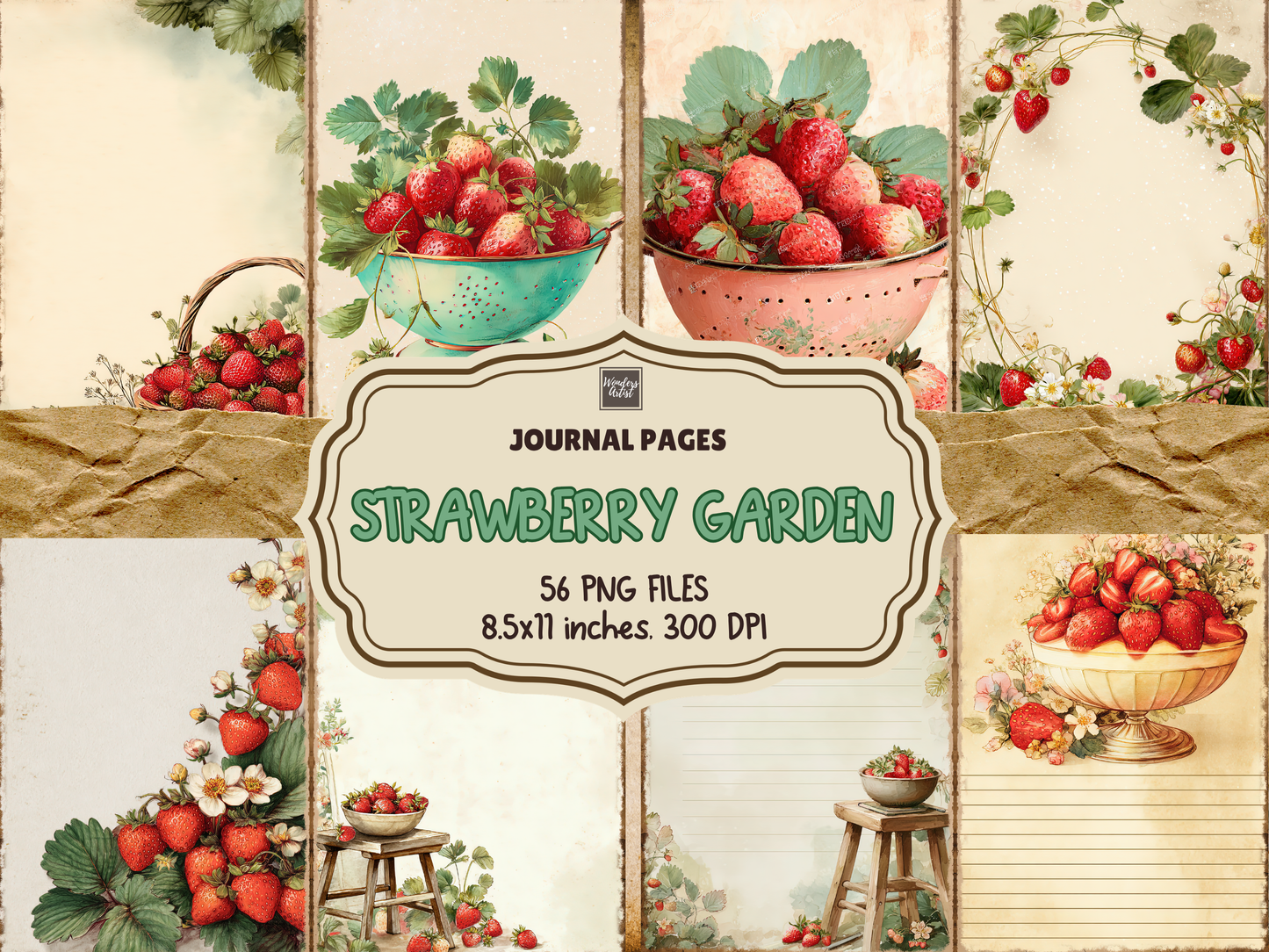 Strawberry Garden Journal Pages