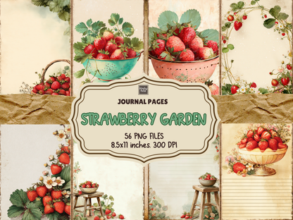 Strawberry Garden Journal Pages